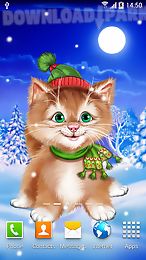 winter cat live wallpaper