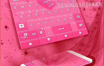 Pink keyboard hearts go