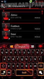 red flame go keyboard theme