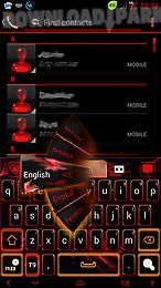 red flame go keyboard theme