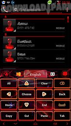 red flame go keyboard theme