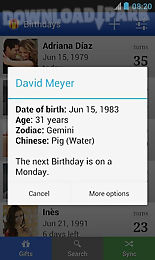 birthdays for android