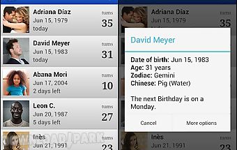 Birthdays for android