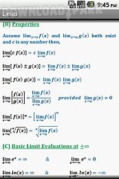 calculus quick reference free