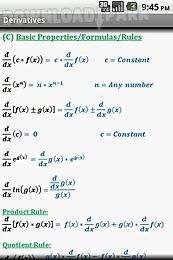 calculus quick reference free