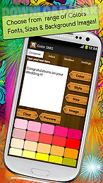 color sms text message friends