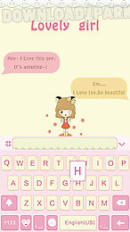lovely girl for emoji keyboard