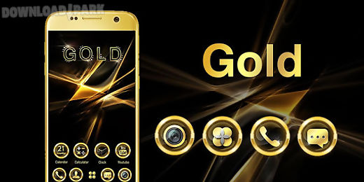luxury gold go launcher theme