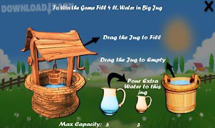 water jug puzzle fun game
