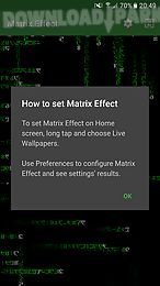 matrix effect live wallpaper