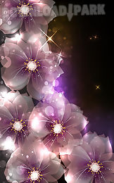 glowing flowers live wallpaper