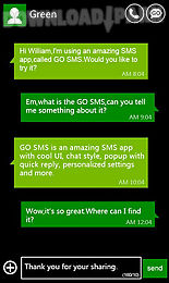 go sms pro wp8 green themeex