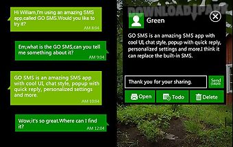 Go sms pro wp8 green themeex