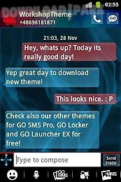 go sms pro theme blue smoke