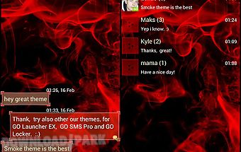 Go sms pro theme red smoke