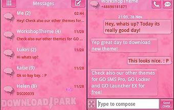 Pink 2 go sms pro theme