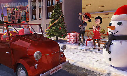 christmas 3d santa car parking