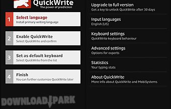 Quickwrite keyboard