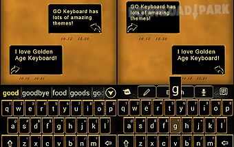 Go keyboard golden age theme