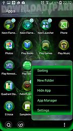 green flame go theme