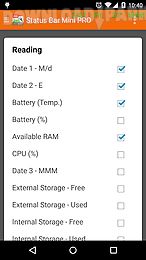 status bar mini