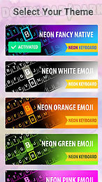 emoji keyboard - colorful neon