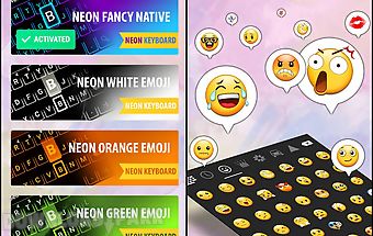 Emoji keyboard - colorful neon