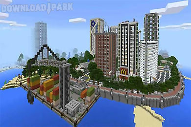 minecraft map with multiple cities and ocean