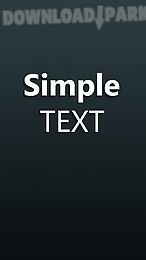 simple text