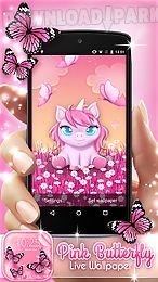 pink butterfly live wallpaper