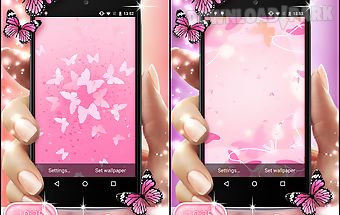 Pink butterfly live wallpaper