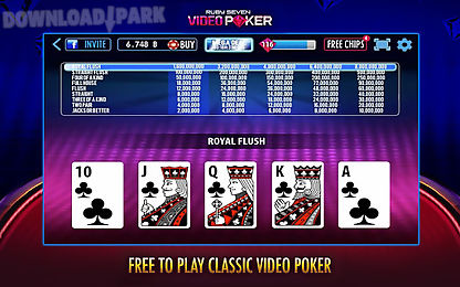 ruby seven video poker