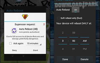 Auto reboot (root only)