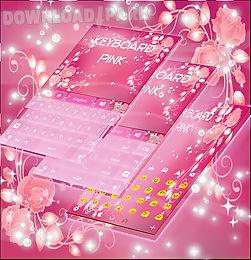 pink keyboard rose theme