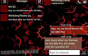 Red black go sms theme