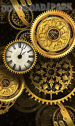 free gold clock live wallpaper