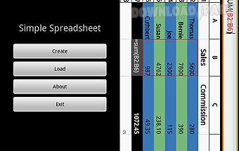 Simple spreadsheet (free/ads)