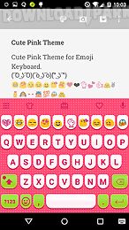 cute pink love emoji keyboard