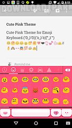 cute pink love emoji keyboard