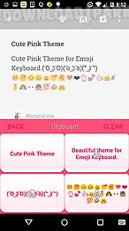 cute pink love emoji keyboard