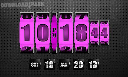 3d rolling clock widgets pink