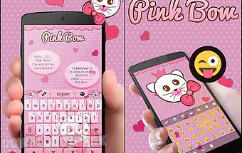 Pink bow go keyboard theme