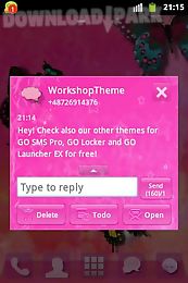 go sms theme pink star