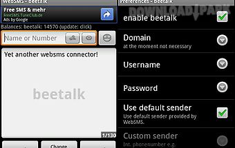 Websms: beetalk connector