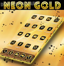 neon gold theme go launcher