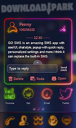 go sms pro neonlight theme