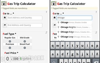 Gas trip calculator