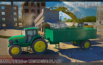 Concrete excavator tractor sim