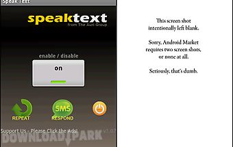 Speak text - safe driving app