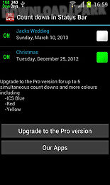 countdown in status bar